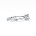 Round Cut 1.03 Carat Moissanite Ring – Three Stones Setting in Gold