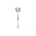 Round Cut 1.03 Carat Moissanite Ring – Three Stones Setting in Gold