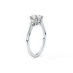 Round Cut 1.03 Carat Moissanite Ring – Three Stones Setting in Gold