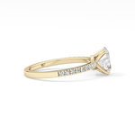 Oval Cut 1 Carat Moissanite Ring – Pave Setting in Gold