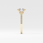 Oval Cut 1 Carat Moissanite Ring – Pave Setting in Gold