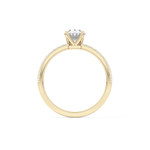 Oval Cut 1 Carat Moissanite Ring – Pave Setting in Gold