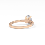 Oval Cut 1 Carat Moissanite Ring – Pave Setting in Gold