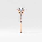 Oval Cut 1 Carat Moissanite Ring – Pave Setting in Gold