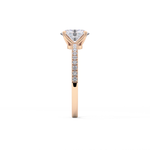 Oval Cut 1 Carat Moissanite Ring – Pave Setting in Gold