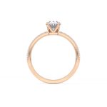 Oval Cut 1 Carat Moissanite Ring – Pave Setting in Gold