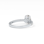 Oval Cut 1 Carat Moissanite Ring – Pave Setting in Gold