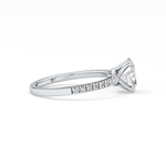 Oval Cut 1 Carat Moissanite Ring – Pave Setting in Gold