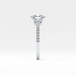 Oval Cut 1 Carat Moissanite Ring – Pave Setting in Gold