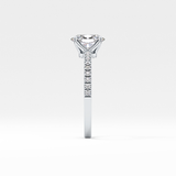 Oval Cut 1 Carat Moissanite Ring – Pave Setting in Gold