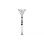 Oval Cut 1 Carat Moissanite Ring – Pave Setting in Gold