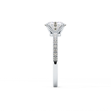 Oval Cut 1 Carat Moissanite Ring – Pave Setting in Gold