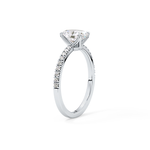 Oval Cut 1 Carat Moissanite Ring – Pave Setting in Gold
