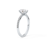 Oval Cut 1 Carat Moissanite Ring – Pave Setting in Gold