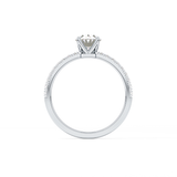 Oval Cut 1 Carat Moissanite Ring – Pave Setting in Gold