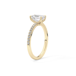 Emerald Cut 1.02 Carat Moissanite Ring – Pave Setting in Gold 5