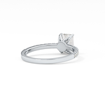 Emerald Cut 1.02 Carat Moissanite Ring – Pave Setting in Gold 8