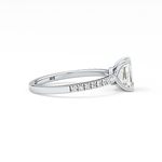 Emerald Cut 1.02 Carat Moissanite Ring – Pave Setting in Gold 12