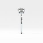 Emerald Cut 1.02 Carat Moissanite Ring – Pave Setting in Gold 9