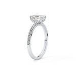 Emerald Cut 1.02 Carat Moissanite Ring – Pave Setting in Gold 10