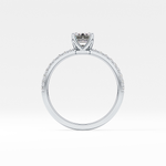 Emerald Cut 1.02 Carat Moissanite Ring – Pave Setting in Gold 11