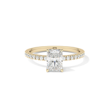 Radiant Cut 1.21 Carat Moissanite Ring – Pave Setting in Gold 1