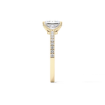 Radiant Cut 1.21 Carat Moissanite Ring – Pave Setting in Gold 4