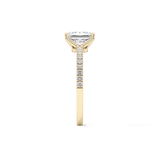 Radiant Cut 1.21 Carat Moissanite Ring – Pave Setting in Gold 4
