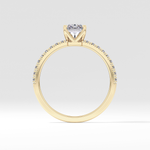 Radiant Cut 1.21 Carat Moissanite Ring – Pave Setting in Gold 6