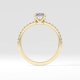 Radiant Cut 1.21 Carat Moissanite Ring – Pave Setting in Gold 6