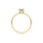Radiant Cut 1.21 Carat Moissanite Ring – Pave Setting in Gold 14