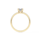 Radiant Cut 1.21 Carat Moissanite Ring – Pave Setting in Gold 14