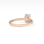 Radiant Cut 1.21 Carat Moissanite Ring – Pave Setting in Gold 16