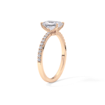 Radiant Cut 1.21 Carat Moissanite Ring – Pave Setting in Gold 19