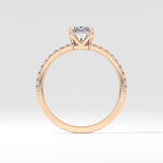 Radiant Cut 1.21 Carat Moissanite Ring – Pave Setting in Gold 20