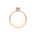 Radiant Cut 1.21 Carat Moissanite Ring – Pave Setting in Gold 21