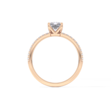Radiant Cut 1.21 Carat Moissanite Ring – Pave Setting in Gold 21
