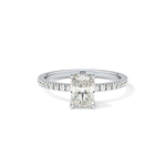 Radiant Cut 1.21 Carat Moissanite Ring – Pave Setting in Gold 7