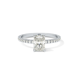 Radiant Cut 1.21 Carat Moissanite Ring – Pave Setting in Gold 7