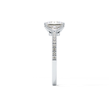 Radiant Cut 1.21 Carat Moissanite Ring – Pave Setting in Gold 8