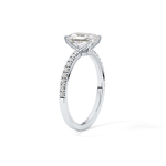 Radiant Cut 1.21 Carat Moissanite Ring – Pave Setting in Gold 9