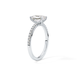 Radiant Cut 1.21 Carat Moissanite Ring – Pave Setting in Gold 9