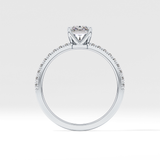 Radiant Cut 1.21 Carat Moissanite Ring – Pave Setting in Gold 11