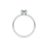 Radiant Cut 1.21 Carat Moissanite Ring – Pave Setting in Gold 10