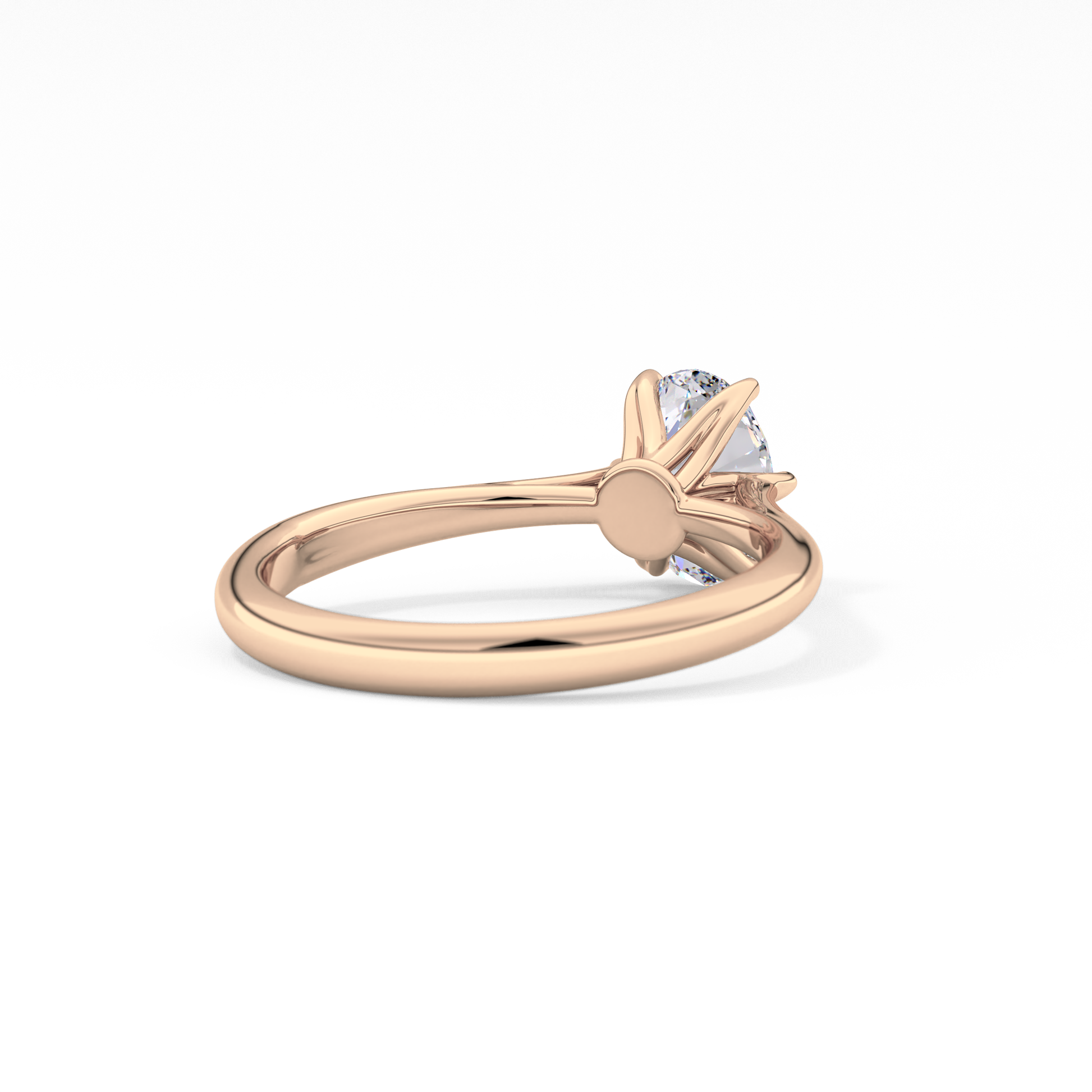 Oval Cut 1 Carat Moissanite Ring – Solitaire Setting in Gold 14