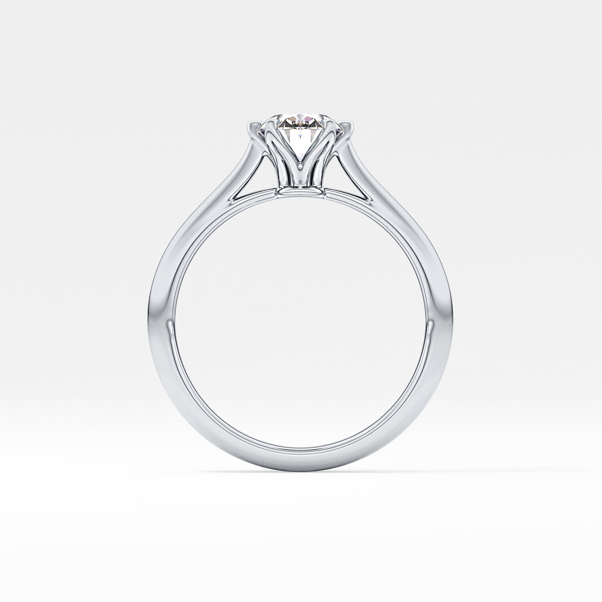 Oval Cut 1 Carat Moissanite Ring – Solitaire Setting in Gold 5