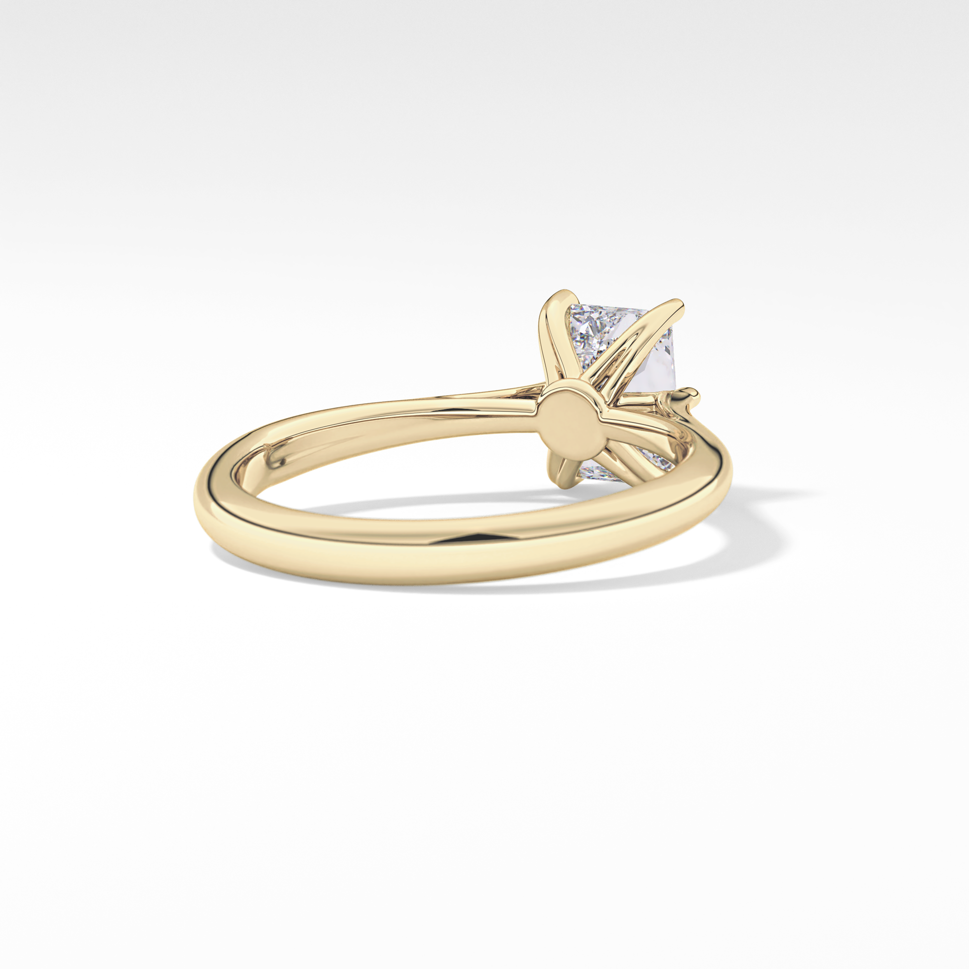 Radiant Cut 1.21 Carat Moissanite Ring – Solitaire Setting in Gold 8