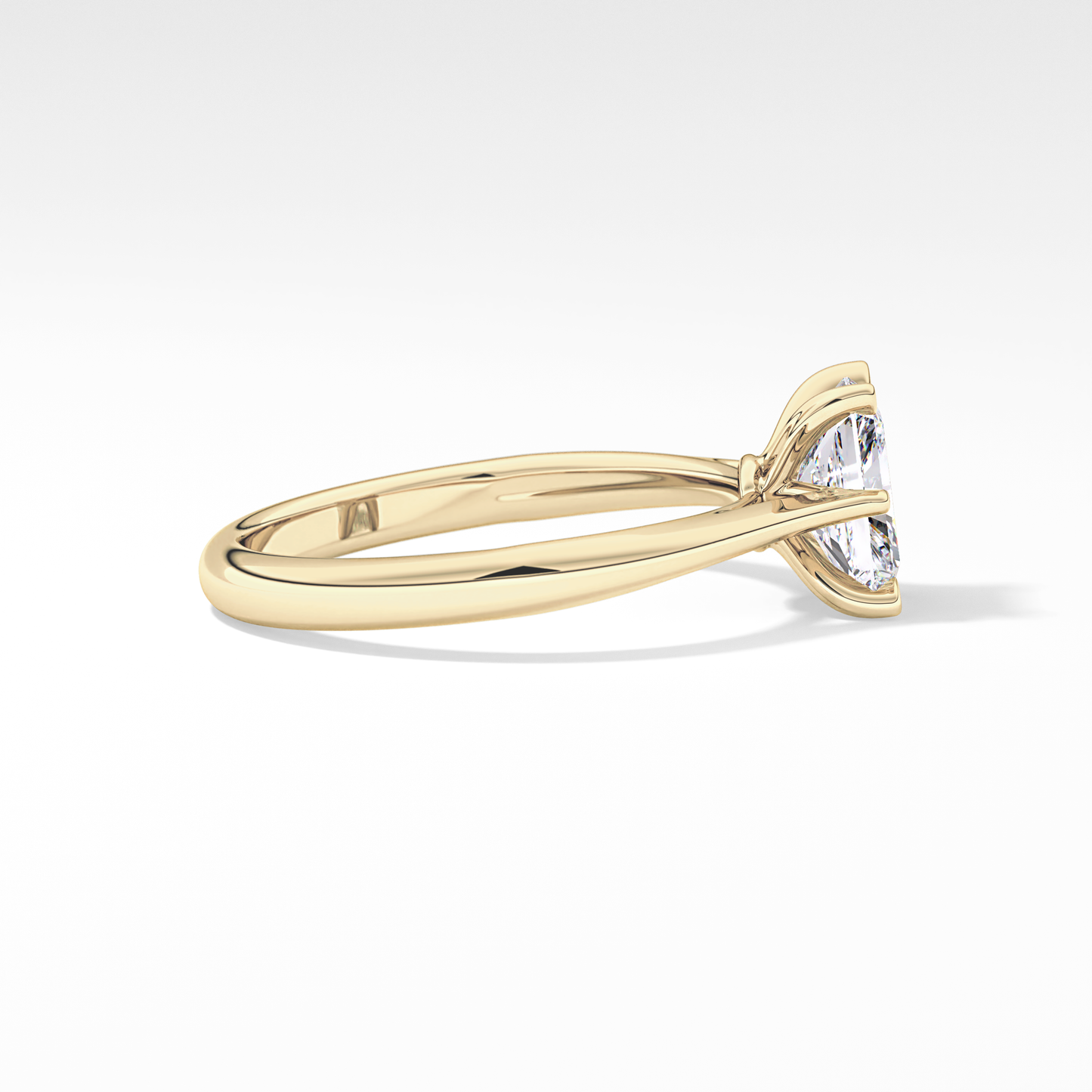 Radiant Cut 1.21 Carat Moissanite Ring – Solitaire Setting in Gold 9