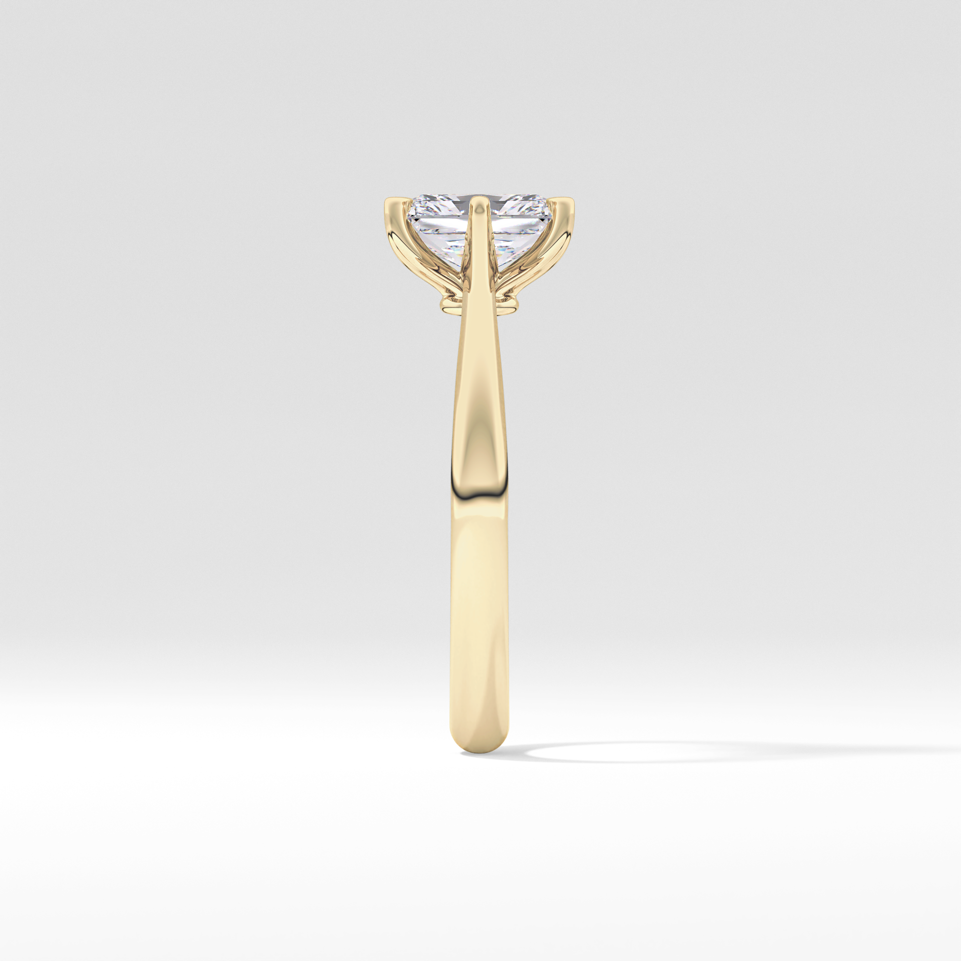 Radiant Cut 1.21 Carat Moissanite Ring – Solitaire Setting in Gold 10