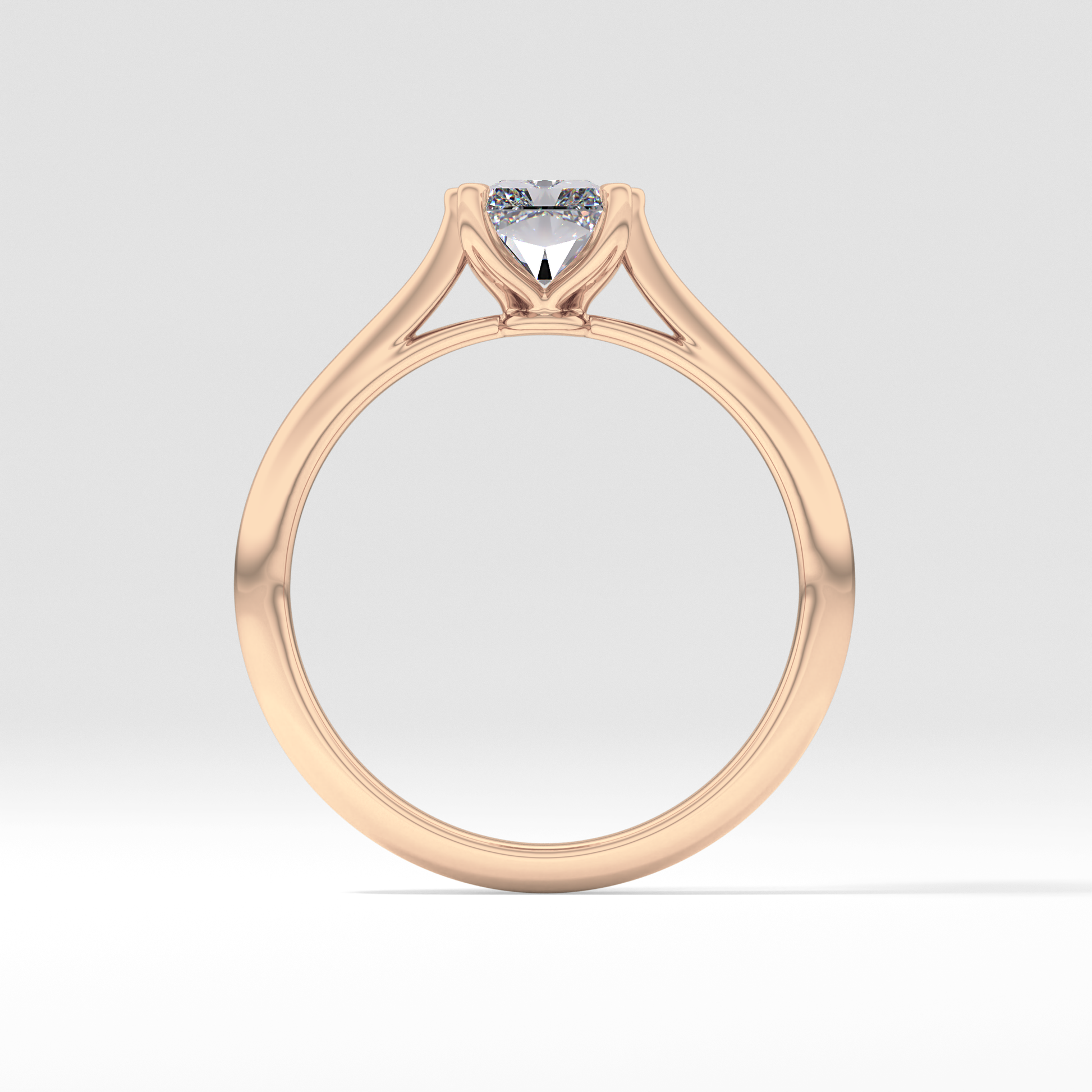 Radiant Cut 1.21 Carat Moissanite Ring – Solitaire Setting in Gold 18